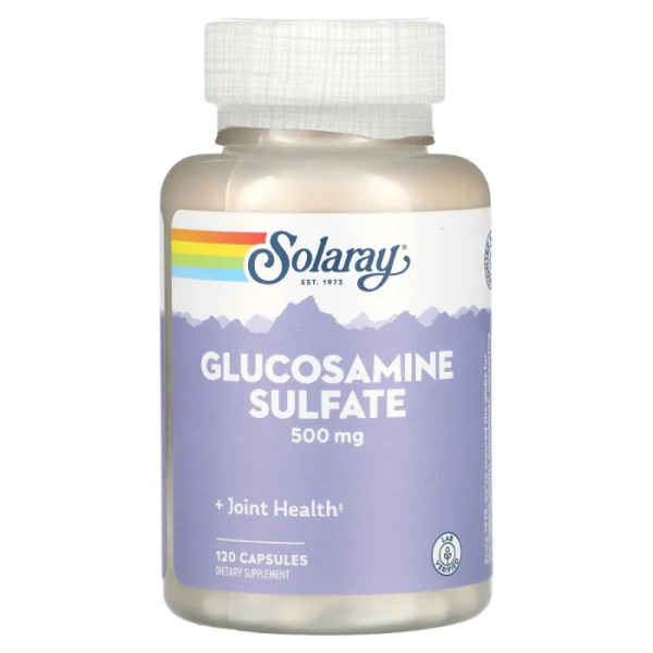 Глюкозамін сульфат, Glucosamine Sulfate, Solaray, 500 мг, 120 капсул