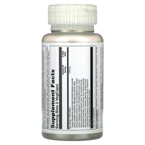 Очищення нирок, Total Cleanse, Kidneys, Solaray, 60 вегетаріанських капсул