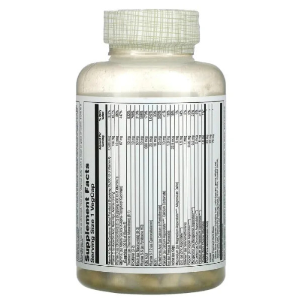 Мультивітаміни, High Energy Multivitamin, Solaray, 1 на день, 120 вегетаріанських капсул