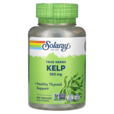 Ламінарія 550 мг, Kelp True Herbs Solaray, 180 вегетаріанських капсул