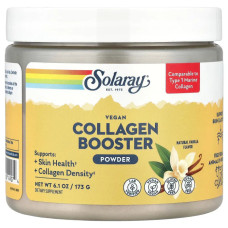 Веганський бустер колагену, Vegan Collagen Booster Powder Solaray, натуральна ваніль, 173 г