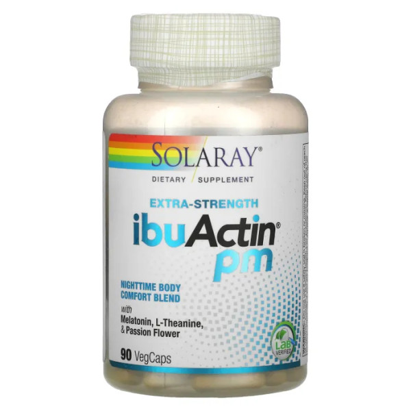 Формула для сну, Extra-Strength IbuActin PM, Solaray, 90 капсул