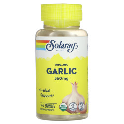 Часник 560 мг органік, Garlic Solaray, 100 капсул