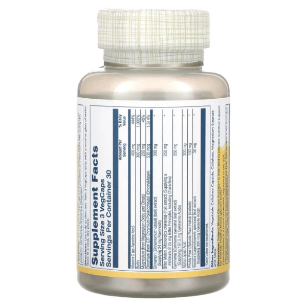 Підтримка рівня глюкози у крові, Blood Glucose Success, Solaray, 90 вегетаріанських капсул