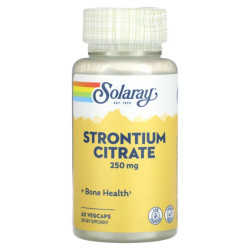 Стронций цитрат 250 мг, Strontium Citrate Solaray, 60 вегетарианских капсул