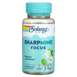 Підтримка фокусу, Solaray SharpMind Focus, 30 вегетаріанських капсул