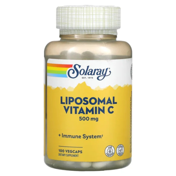 Вітамін С ліпосомальний, Liposomal Vitamin C, Solaray, 500 мг, 100 вегетаріанських капсул