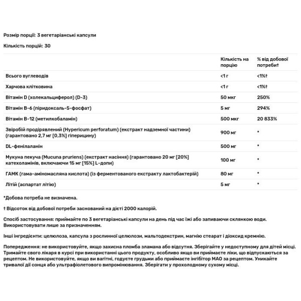 Підтримка настрою, Briteside, Solaray, 90 вегетаріанських капсул
