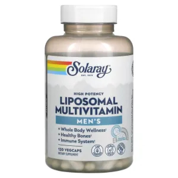 Мультивітаміни ліпосомальні для чоловіків, Men's Liposomal Multivitamin, Solaray, 120 вегетаріанських капсул