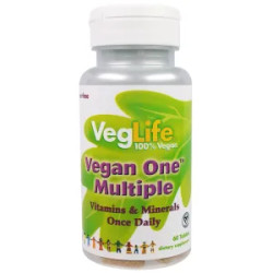 Мультивитамины без железа, VegLife One Multiple, 60 таблеток
