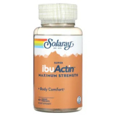 Знеболюючий комплекс, Super IbuActin Maximum Strength Solaray, 60 капсул