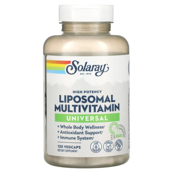 Ліпосомальні мультивітаміни, Liposomal Multivitamin, Universal, Solaray, 120 вегетаріанських капсул