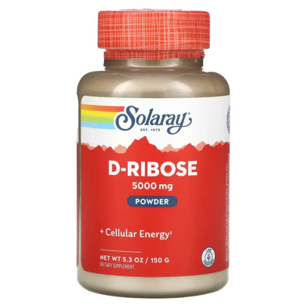 D-рибоза, D-Ribose, Solaray, порошок, 150 г