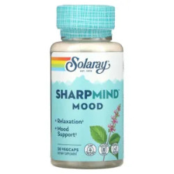 Поддержка настроения, SharpMind Mood Solaray, 30 вегетарианских капсул