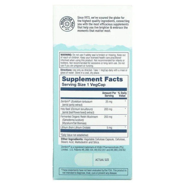 Підтримка настрою, SharpMind Mood, Solaray, 30 вегетаріанських капсул