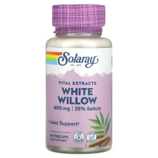 Біла верба 600 мг, Solaray Vital Extracts White Willow, 60 вегетаріанських капсул