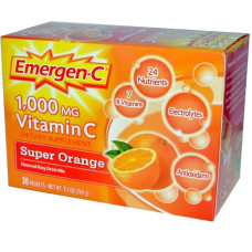 Вітамін С 1000 мг (жувальний зі смаком апельсина), Emergen-C Vitamin C, 30 пакетів по 9,1 г