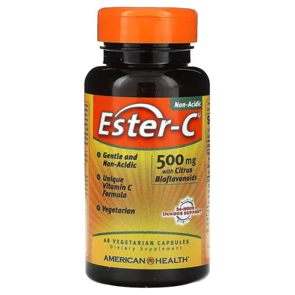 Вітамін С (аскорбат), Ester-C, American Health, 500 мг, 60 капсул