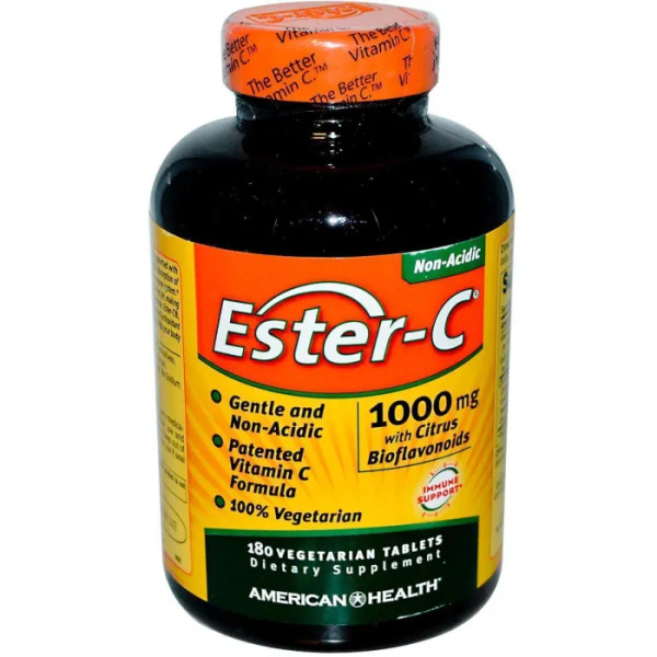 Естер С з цитрусовими биофлавоноїдами, Ester-C, American Health, 1000 мг, 180 таблеток