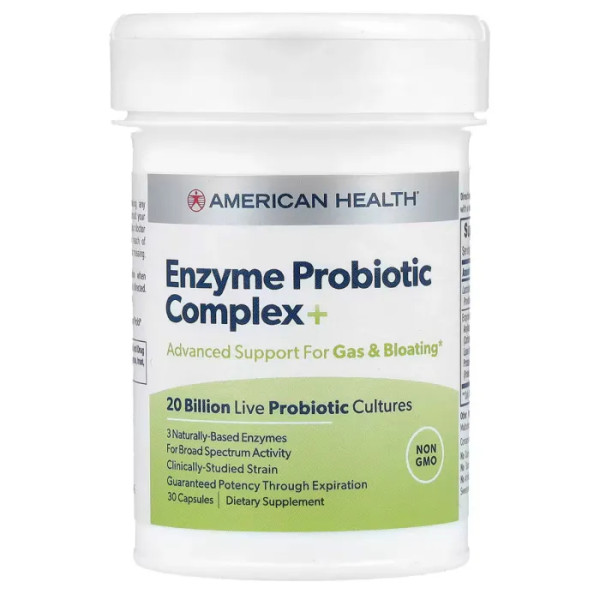 Ферментний пробіотичний комплекс, Enzyme Probiotic Complex+, American Health, 30 капсул