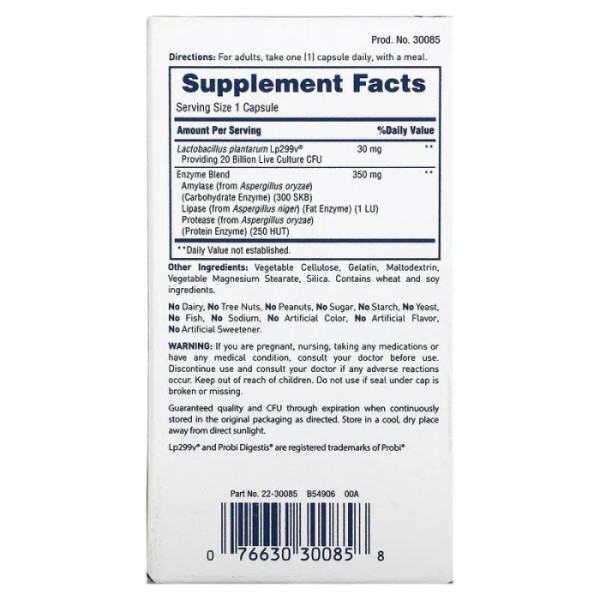 Ферментний пробіотичний комплекс, Enzyme Probiotic Complex+, American Health, 60 капсул