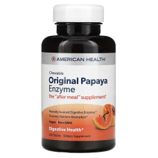 Папая, American Health Original Chewable Papaya Enzyme, 250 жувальних таблеток