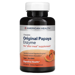 Папая, American Health Original Chewable Papaya Enzyme, 250 жувальних таблеток