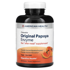 Папаїн 600 жувальних таблеток, American Health Papaya Enzyme