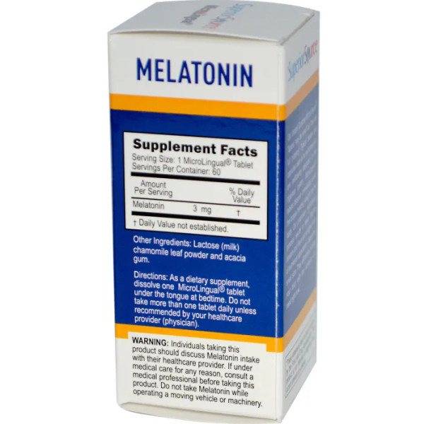 Мелатонін, Melatonin, Superior Source, 3 мг, 60 таблеток