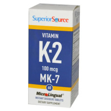 Вітамін K2 100 мкг, Superior Source Vitamin K-2, 60 таблеток