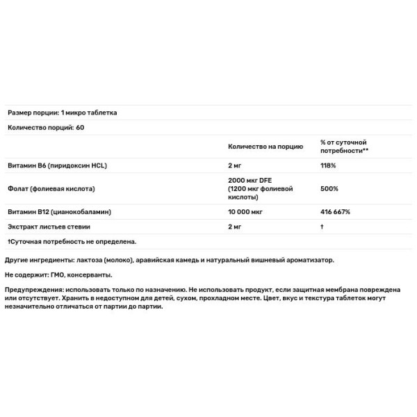 Вітаміни В-12, В-6, фолієва кислота, Vitamins B-12, B-6 & Folic Acid, Superior Source, 10000 мкг \/ 1200 мкг, 60 мікро таблеток