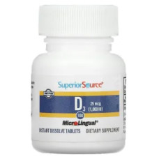 Вітамін D3 25 мкг 1000 МО швидкорозчинний, Vitamin D3 Superior Source, 100 таблеток