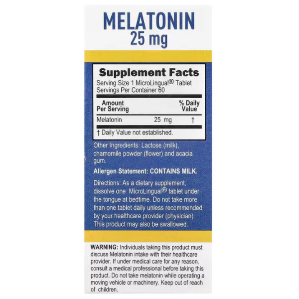 Мелатонін підвищеної сили, Extra Strength Melatonin, Superior Source, 25 мг, 60 таблеток
