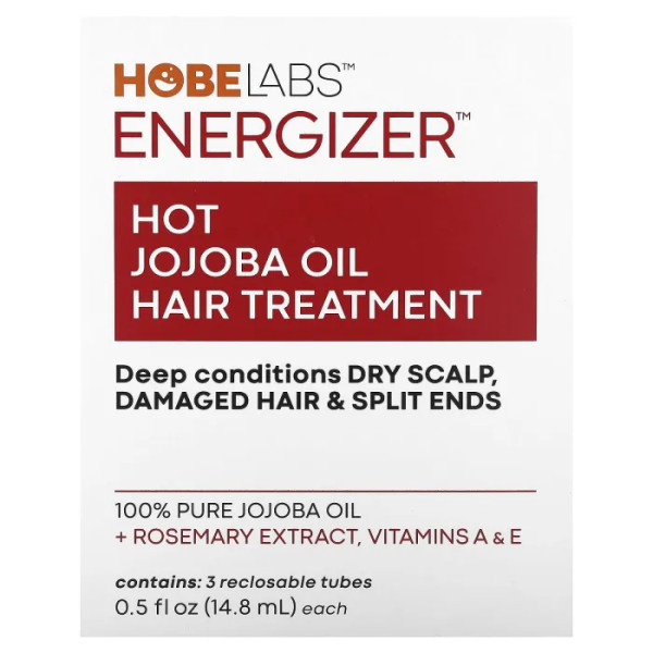 Олія жожоба (Jojoba Oil), Hobe Labs, засіб для лікування волосся, 3 багаторазові тюбики по 14,8 мл