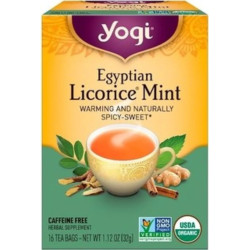 Чай без кофеина «Египетская лакрица и мята», Yogi Tea Egyptian Licorice Mint, 16 пакетиков, 32 г