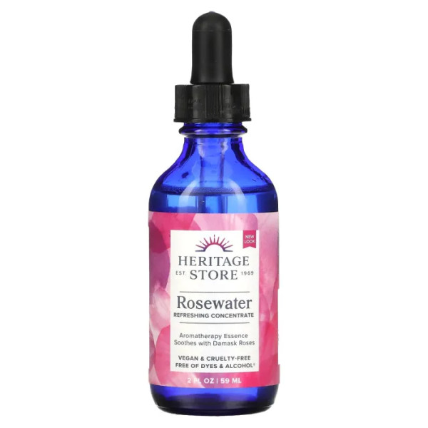 Рожева вода, концентрат, Rosewater, Heritage Products, 60 мл