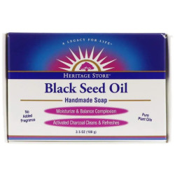 Мило з маслом чорного кмину, ручна робота, без запаху, Heritage Products Black Seed Oil Soap, 100 г