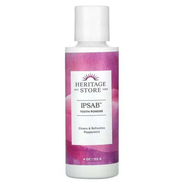 Зубний порошок з м'ятою перцевої, IPSAB, Heritage Products, 113 г