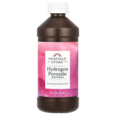 Ополаскиватель для рта с перекисью водорода, Heritage Products Hydrogen Peroxide Mouthwash, освежающий эвкалипт и мята, 473 мл.