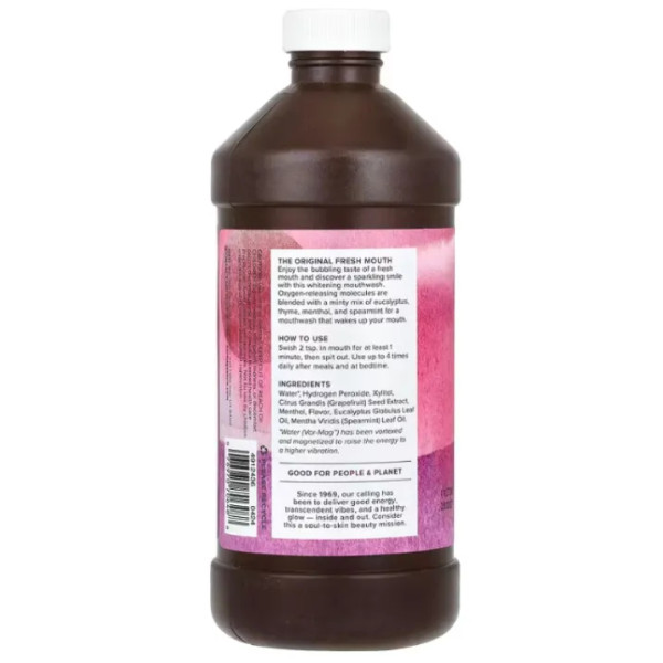 Ополіскувач для рота, відбілюючий, Hydrogen Peroxide Whitening Mouthwash, Heritage Store, з перекисом водню, евкаліптом та м'ятою, 473 мл