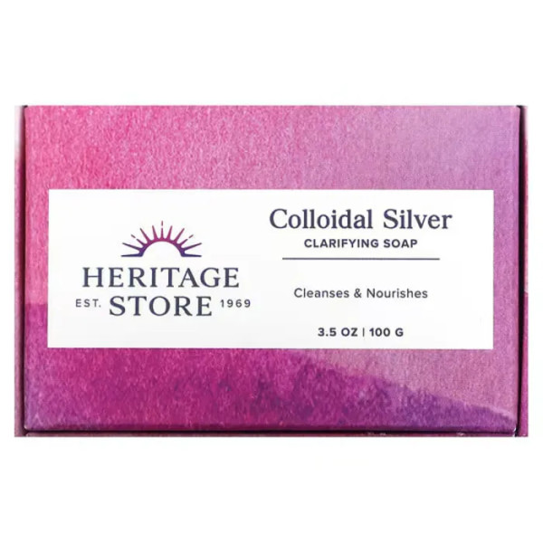 Мило з колоїдним сріблом, Colloidal Silver Soap, Heritage Products, 100 г