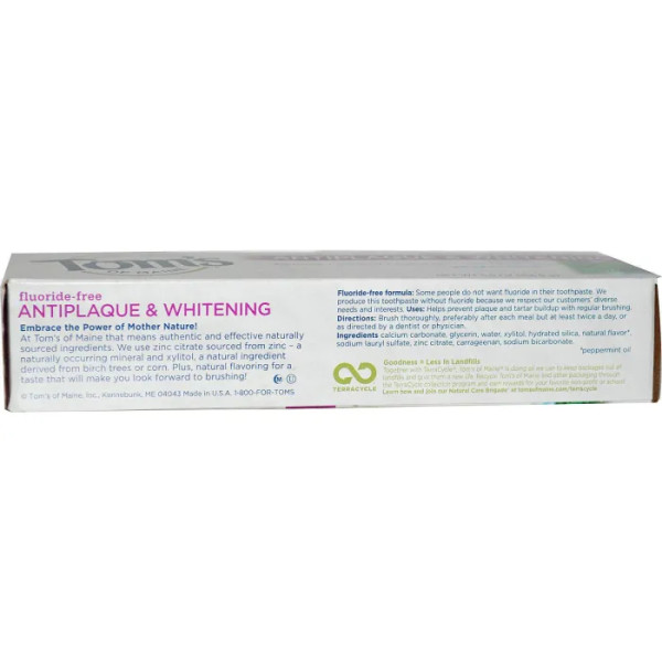 Зубна паста без фтору, Fluoride-Free Toothpaste, Tom's of Maine, 155,9 г