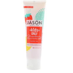 Детская зубная паста (клубника), Jason Natural Toothpaste, 119 г