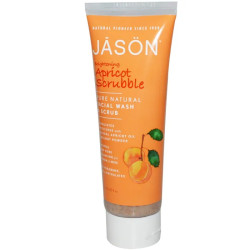 Очищающий скраб для лица 113 г, Jason Natural Facial Wash & Scrub, осветляющий абрикосовый