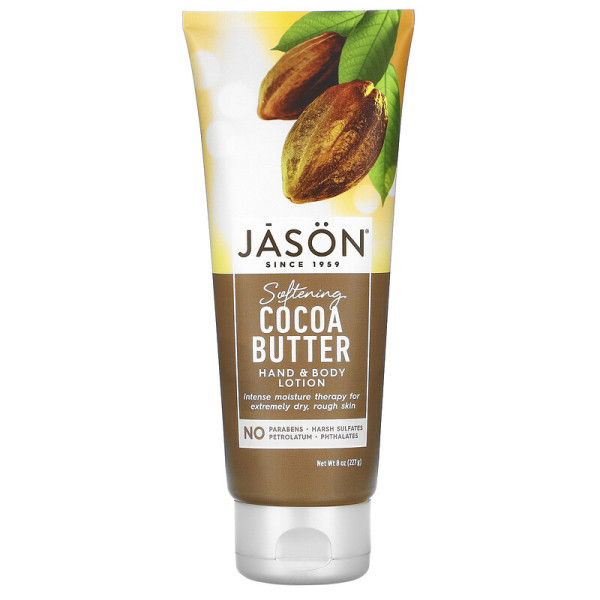 Лосьйон для тіла і рук, масло какао, Hand & Body Lotion, Jason Natural, 227 г