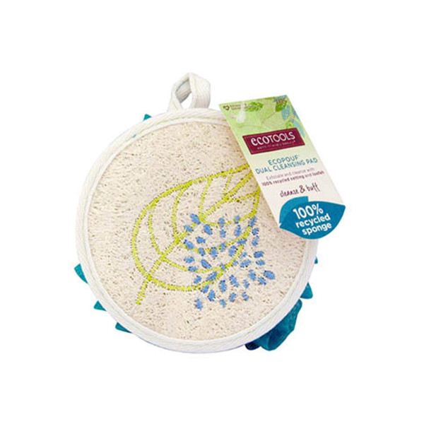 Мочалка для душа (двостороння), Dual Cleansing Pad, EcoTools, 1 шт.