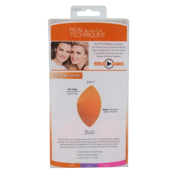 Спонж для обличчя, Sponges, Real Techniques by Samantha Chapman, 4 шт