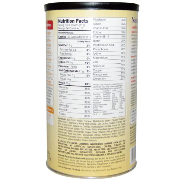 Замінник харчування, Total Soy, Naturade, французька ваніль, 507 м