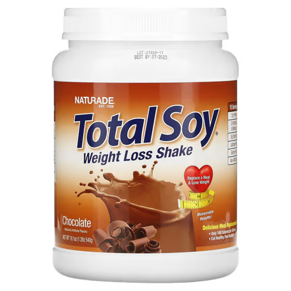 Замінник харчування, Total Soy, Weight Loss Shake, Naturade, коктейль для схуднення, шоколадний смак, 540 г.