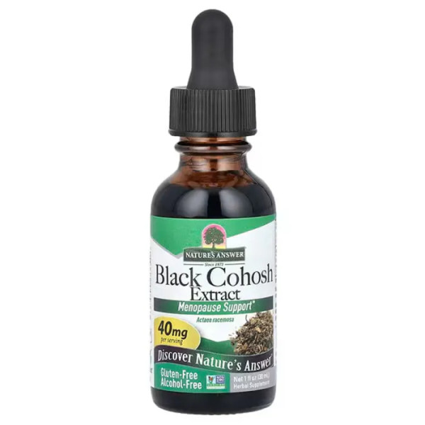 Клопогон без спирту, Black Cohosh, Nature's Answer, 40 мг, 30 мл